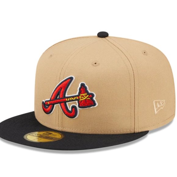 New Era Atlanta Braves CAMEL PACK All Star Game Patch 59FIFTY Fitted Hat - Picture 2 of 7